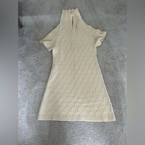 Banana Republic Cream Knit Mini Dress size L